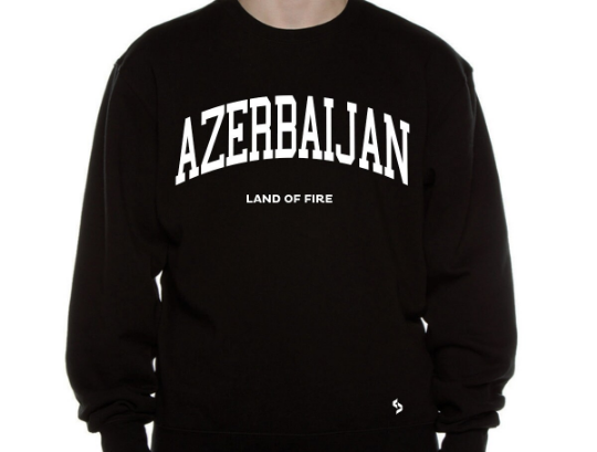 Azerbaijan Sweatshirts / Azerbaijan Shirt / Azerbaijan Sweat Pants Map / Azerbaijan Jersey / Grey Sweatshirts / Black Sweatshirts