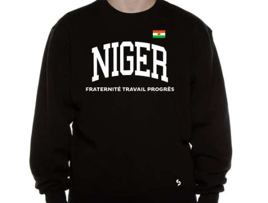 Niger Sweatshirts / Niger Shirt / Niger Sweat Pants Map / Niger Jersey / Grey Sweatshirts / Black Sweatshirts / Niger Poster