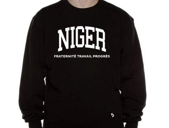 Niger Sweatshirts / Niger Shirt / Niger Sweat Pants Map / Niger Jersey / Grey Sweatshirts / Black Sweatshirts / Niger Poster