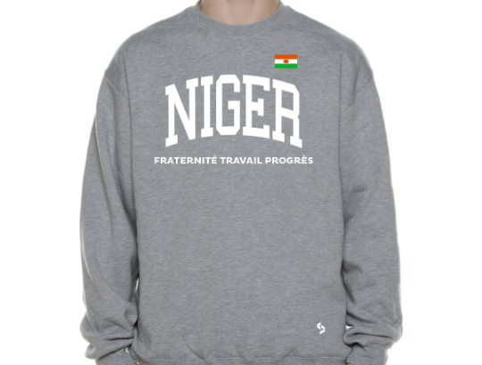 Niger Sweatshirts / Niger Shirt / Niger Sweat Pants Map / Niger Jersey / Grey Sweatshirts / Black Sweatshirts / Niger Poster