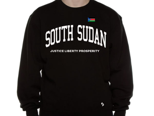 South Sudan Sweatshirts / South Sudan Shirt / South Sudan Sweat Pants Map / South Sudan Jersey / Grey Sweatshirts / Black Sweatshirts