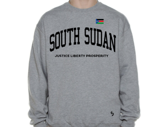 South Sudan Sweatshirts / South Sudan Shirt / South Sudan Sweat Pants Map / South Sudan Jersey / Grey Sweatshirts / Black Sweatshirts