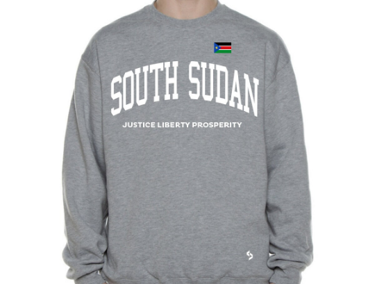 South Sudan Sweatshirts / South Sudan Shirt / South Sudan Sweat Pants Map / South Sudan Jersey / Grey Sweatshirts / Black Sweatshirts