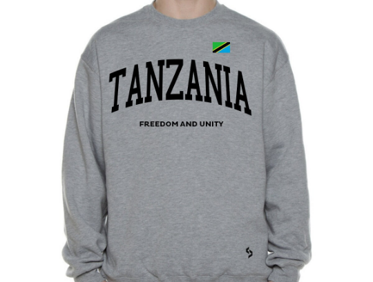 Tanzania Sweatshirts / Tanzania Shirt / Tanzania Sweat Pants Map / Tanzania Jersey / Grey Sweatshirts / Black Sweatshirts / Tanzania Poster