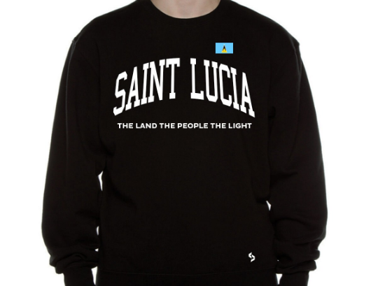 Saint Lucia Sweatshirts / Saint Lucia Shirt / Saint Lucia Sweat Pants Map / Saint Lucia Jersey / Grey Sweatshirts / Black Sweatshirts