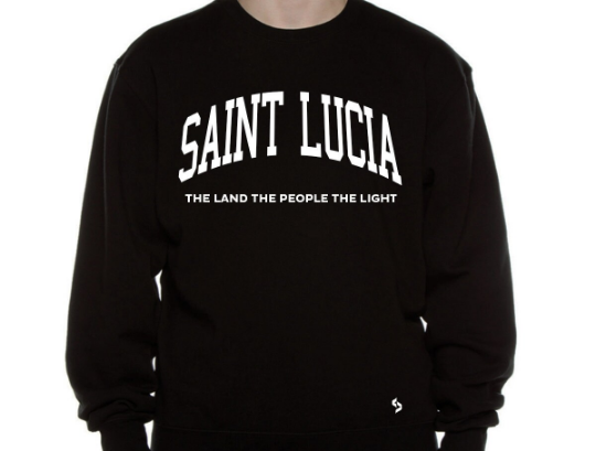 Saint Lucia Sweatshirts / Saint Lucia Shirt / Saint Lucia Sweat Pants Map / Saint Lucia Jersey / Grey Sweatshirts / Black Sweatshirts