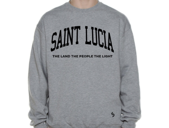 Saint Lucia Sweatshirts / Saint Lucia Shirt / Saint Lucia Sweat Pants Map / Saint Lucia Jersey / Grey Sweatshirts / Black Sweatshirts