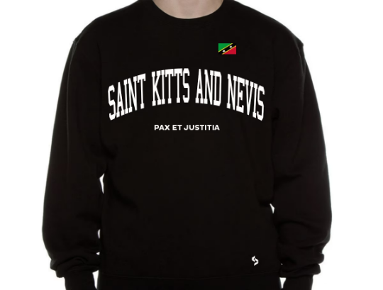 Saint Kitts And Nevis Sweatshirts / St Kitts And Nevis Shirt / Saint Kitts And Nevis Sweat Pants Map / Saint Kitts And Nevis Jersey