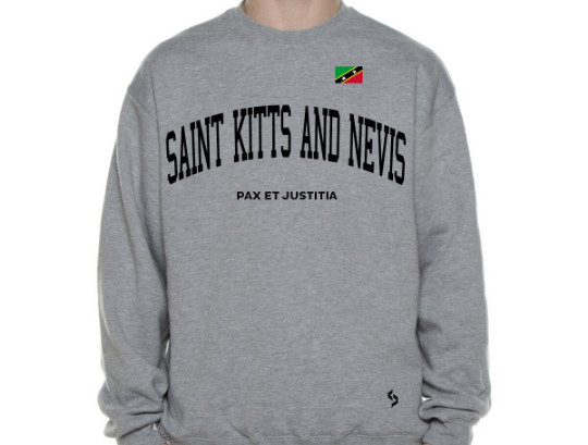 Saint Kitts And Nevis Sweatshirts / St Kitts And Nevis Shirt / Saint Kitts And Nevis Sweat Pants Map / Saint Kitts And Nevis Jersey