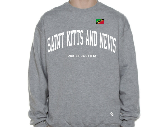 Saint Kitts And Nevis Sweatshirts / St Kitts And Nevis Shirt / Saint Kitts And Nevis Sweat Pants Map / Saint Kitts And Nevis Jersey