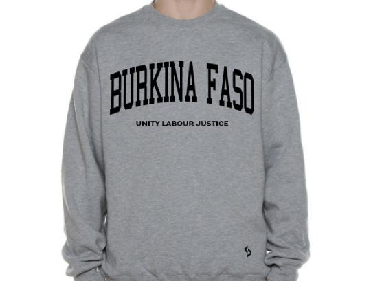 Burkina Faso Sweatshirts / Burkina Faso Shirt / Burkina Faso Sweat Pants Map / Burkina Faso Jersey / Grey Sweatshirts / Black Sweatshirts