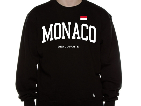 Monaco Sweatshirts / Monaco Shirt / Monaco Sweat Pants Map / Monaco Jersey / Grey Sweatshirts / Black Sweatshirts / Monaco Poster