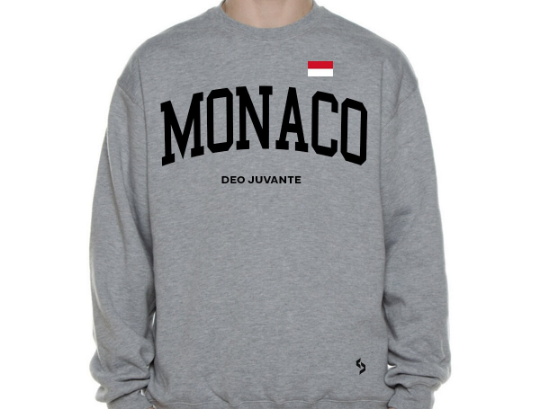 Monaco Sweatshirts / Monaco Shirt / Monaco Sweat Pants Map / Monaco Jersey / Grey Sweatshirts / Black Sweatshirts / Monaco Poster