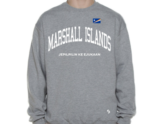 Marshall Islands Sweatshirts / Marshall Islands Shirt / Marshall Islands Sweat Pants Map / Marshall Islands Jersey / Grey Sweatshirts