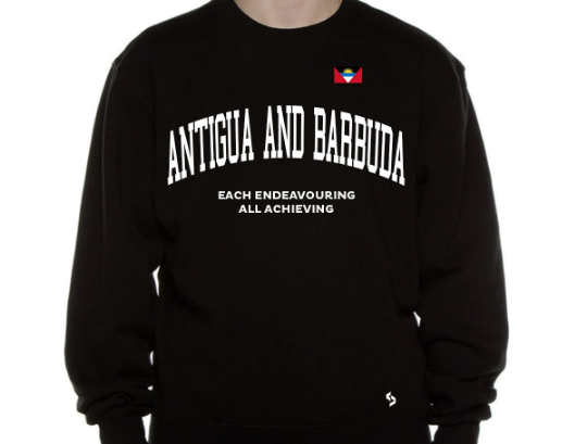 Antigua And Barbuda Sweatshirts / Antigua And Barbuda Shirt / Antigua And Barbuda Sweat Pants Map / Antigua And Barbuda Jersey