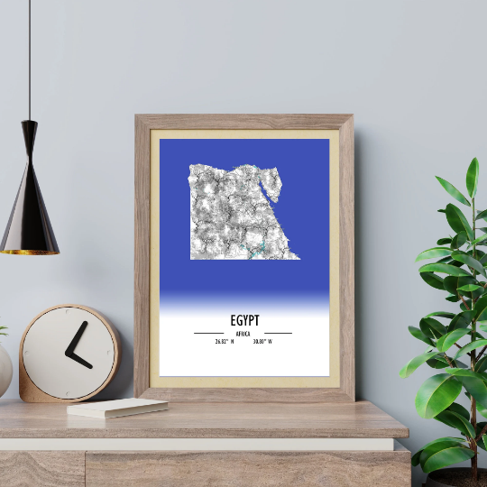 Map Poster Egypt / Egypt Map Print / Egypt Map Wall Art / Egypt Décor / Egypt Decoration / Egypt Gift / Anniversary Wedding Gift