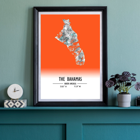 Map Poster The Bahamas / The Bahamas Map Print / The Bahamas Map Wall Art / The Bahamas Décor / The Bahamas Decoration / The Bahamas Gift