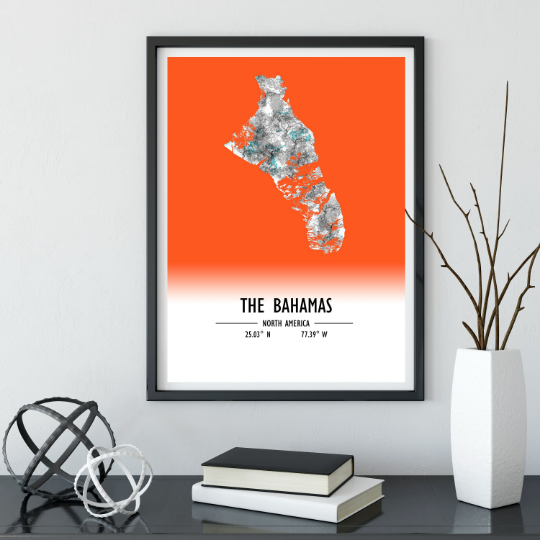 Map Poster The Bahamas / The Bahamas Map Print / The Bahamas Map Wall Art / The Bahamas Décor / The Bahamas Decoration / The Bahamas Gift