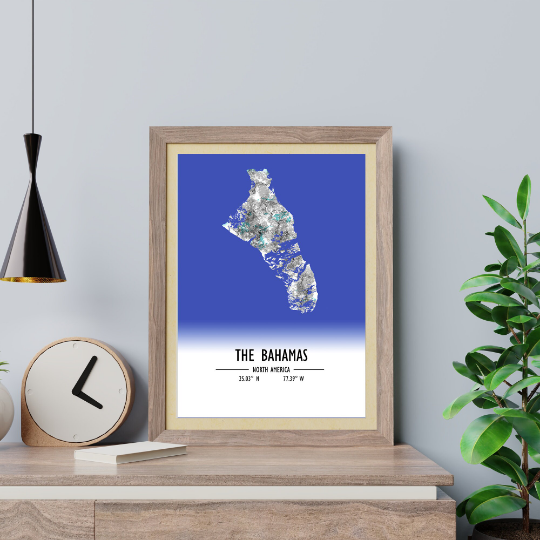 Map Poster The Bahamas / The Bahamas Map Print / The Bahamas Map Wall Art / The Bahamas Décor / The Bahamas Decoration / The Bahamas Gift