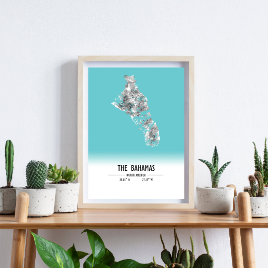 Map Poster The Bahamas / The Bahamas Map Print / The Bahamas Map Wall Art / The Bahamas Décor / The Bahamas Decoration / The Bahamas Gift