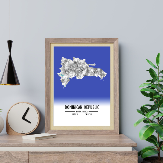 Map Poster Dominican Republic / Dominican Republic Map Print / Dominican Republic Map Wall Art / Dominican Republic Décor