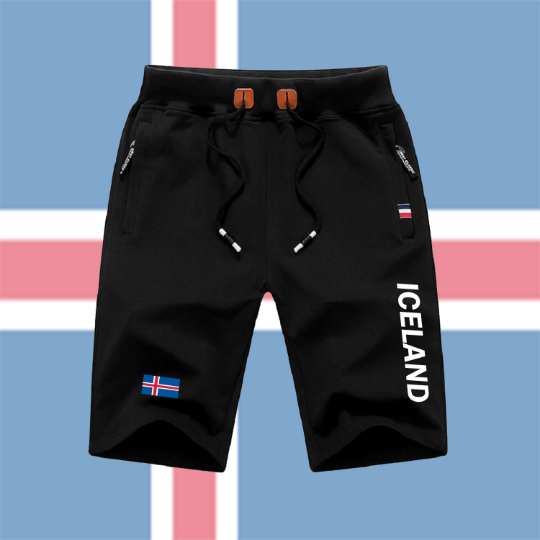 Iceland Shorts / Iceland Pants / Iceland Shorts Flag / Iceland Jersey / Grey Shorts / Black Shorts / Iceland Poster / Iceland Map