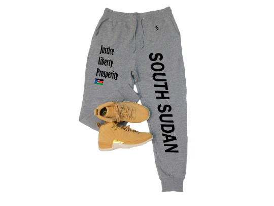 South Sudan Sweatpants / South Sudan Shirt / South Sudan Sweat Pants Map / South Sudan Jersey / Grey Sweatpants / Black Sweatpants