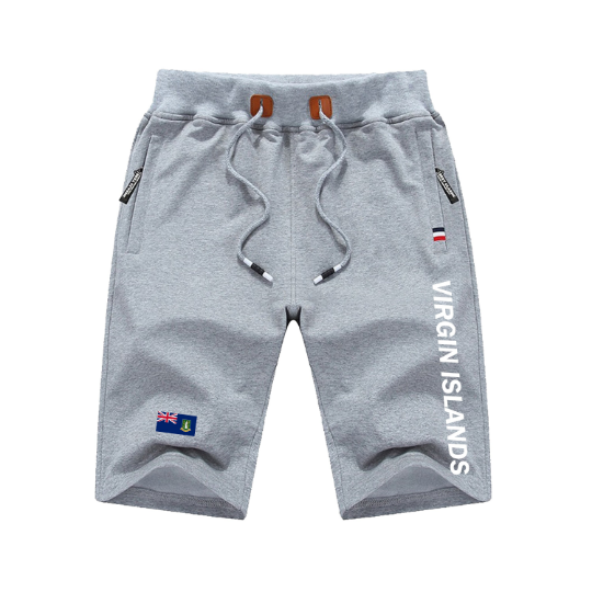 Virgin Islands Shorts / Virgin Islands Pants / Virgin Islands Shorts Flag / Virgin Islands Jersey / Grey Shorts / Black Shorts