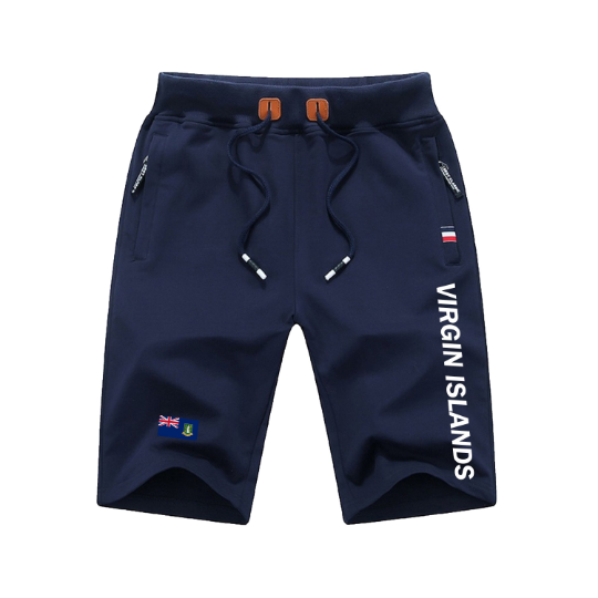 Virgin Islands Shorts / Virgin Islands Pants / Virgin Islands Shorts Flag / Virgin Islands Jersey / Grey Shorts / Black Shorts
