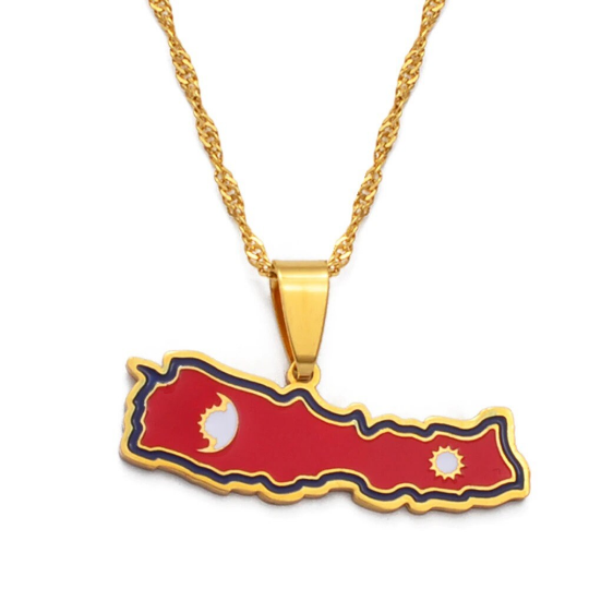 Nepal 18K Gold Plated Necklace / Nepal Jewelry / Nepal Pendant / Nepal Gift