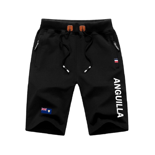 Anguilla Shorts / Anguilla Pants / Anguilla Shorts Flag / Anguilla Jersey / Grey Shorts / Black Shorts / Anguilla Poster / Anguilla Map