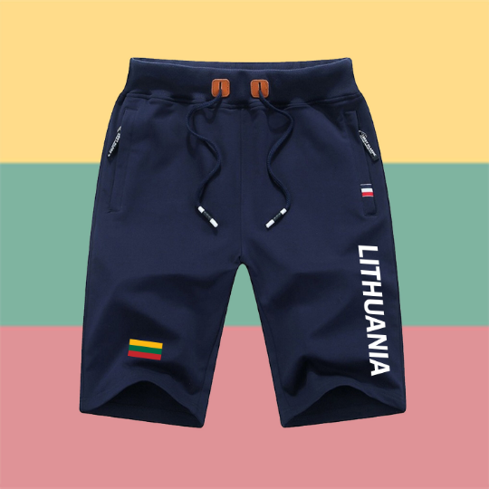 Lithuania Shorts / Lithuania Pants / Lithuania Shorts Flag / Lithuania Jersey / Grey Shorts / Black Shorts / Lithuania Poster / Lithuania