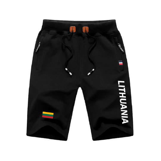 Lithuania Shorts / Lithuania Pants / Lithuania Shorts Flag / Lithuania Jersey / Grey Shorts / Black Shorts / Lithuania Poster / Lithuania