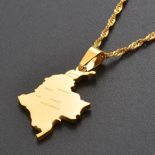 18k Gold Plated Colombia Necklace