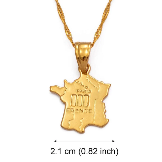 18K Gold Plated France Necklace