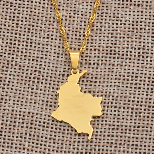 18k Gold Plated Colombia Necklace