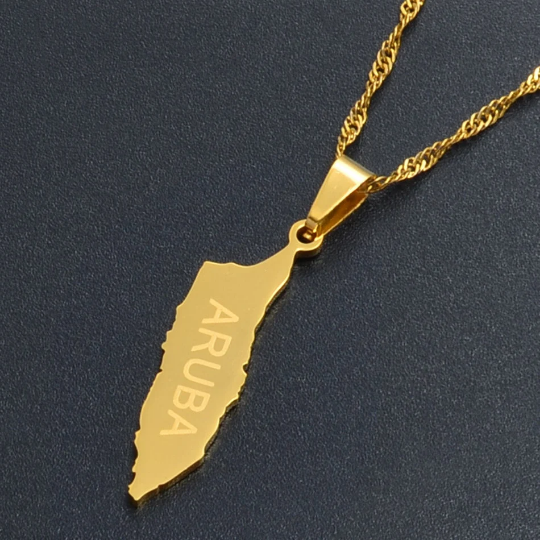 18K Gold Plated Aruba Necklace, Aruba Tshirt, Aruba Mug, Aruba Gifts, Aruba Shirt, Aruba Jewelry, Aruba Pandora Charm, Aruba Jewelry