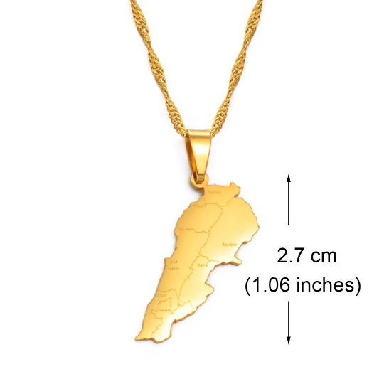 18k Gold Plated Lebanon Necklace