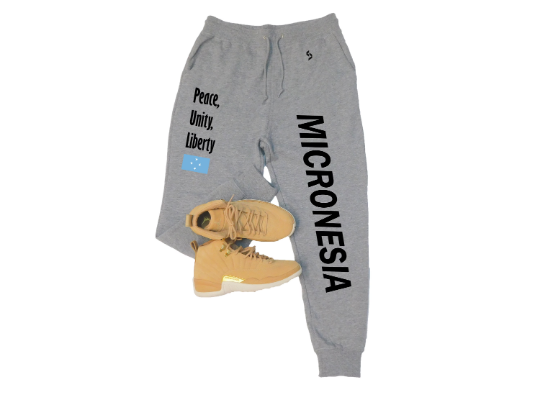 Micronesia Sweatpants / Micronesia Shirt / Micronesia Sweat Pants Map / Grey Sweatpants / Black Sweatpants / Micronesia Poster