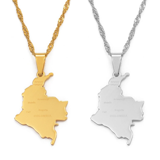 18k Gold Plated Colombia Necklace