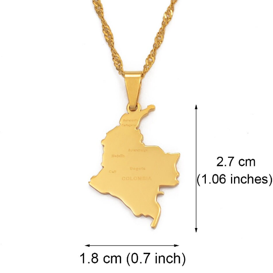 18k Gold Plated Colombia Necklace