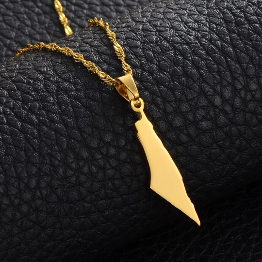 18K Gold Plated Palestine Necklace, Palestine Jewelry, Palestine Necklace, Palestine Jewelry, Palestine Earrings, Palestine Gift, Palestine