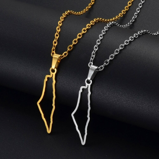 18K Gold Plated Palestine Necklace, Palestine Jewelry, Palestine Necklace, Palestine Jewelry, Palestine Earrings, Palestine Gift, Palestine