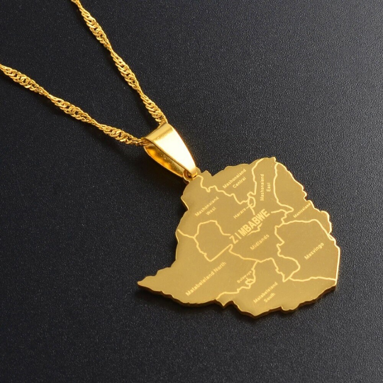 18k Gold Plated Zimbabwe Necklace