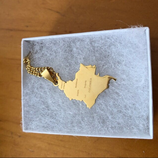 18k Gold Plated Colombia Necklace