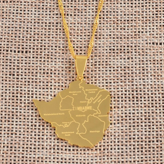 18k Gold Plated Zimbabwe Necklace