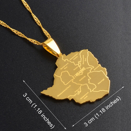 18k Gold Plated Zimbabwe Necklace