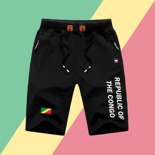 Republic Of The Congo Shorts / Republic Of The Congo Pants / Republic Of The Congo Shorts Flag / Republic Of The Congo Jersey / Grey Shorts
