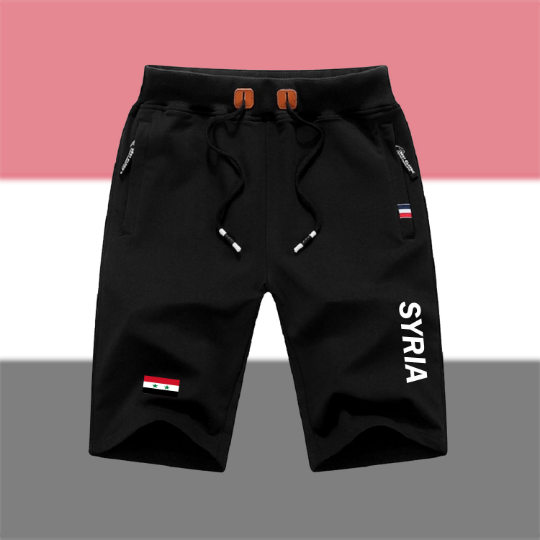 Syria Shorts / Syria Pants / Syria Shorts Flag / Syria Jersey / Grey Shorts / Black Shorts / Syria Poster / Syria Map / Men Women