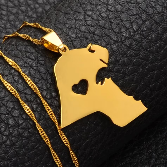 Kuwait 18K Gold Plated Necklace / Kuwait Jewelry / Kuwait Pendant / Kuwait Gift